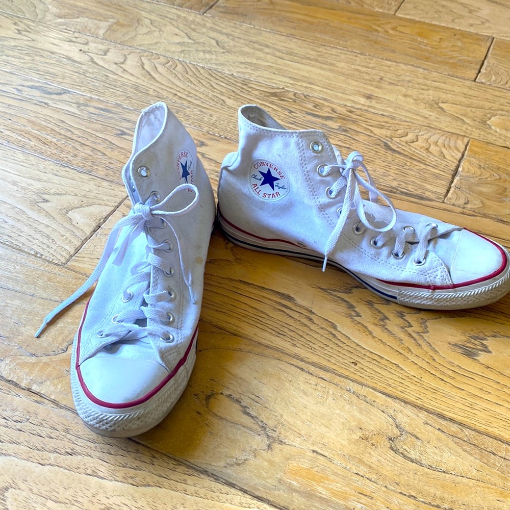 Classic White High Top Chuck Taylor Converse Sneakers